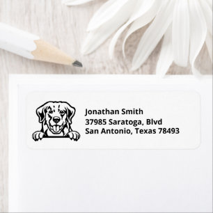GOLDEN RETRIEVER Image on Return Address Label