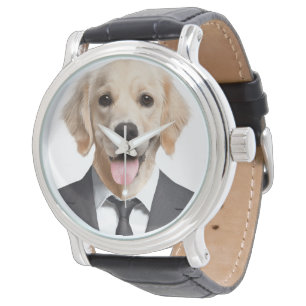 Golden Retriever In a Suit Watch