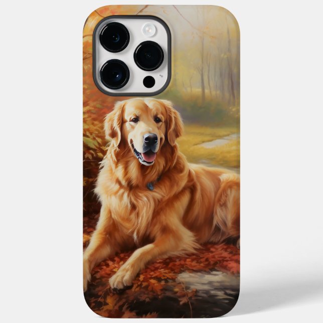 Golden Retriever in Autumn Leaves Fall Inspire  Case-Mate iPhone Case (Back)