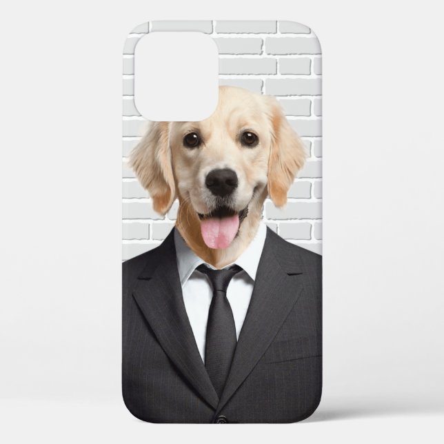 Golden Retriever in Business Suit Case-Mate iPhone Case (Back)