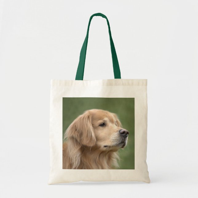 Golden Retriever in Closeup Tote Bag (Front)