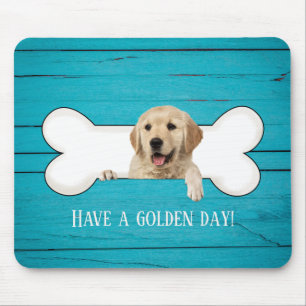 Golden Retriever in dog bone Mouse Pad
