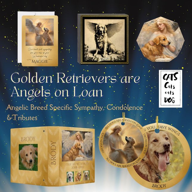 Golden Retriever in Heaven Personalized Memorial  Poster (Creator Uploaded)