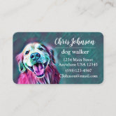 Stylish Dog Pet Grooming Service Business Card