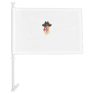 Golden Retriever In Pirate Costume Dog Lovers Car Flag
