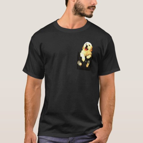 Golden Retriever  In Pocket Puppy Mom T_Shirt