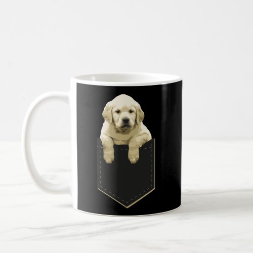 Golden Retriever In Pocket T Shirt Puppy Dog In Yo Coffee Mug