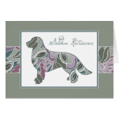 Golden Retriever in Sage Blush Garden Pattern, (Front Horizontal)