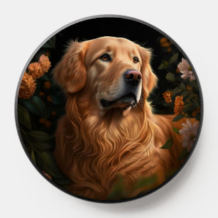 Golden Retriever in the Garden Dog Pop Socket