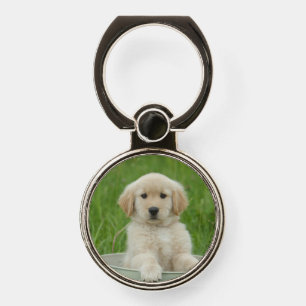 Golden Retriever In Wash Basin Phone Ring Stand