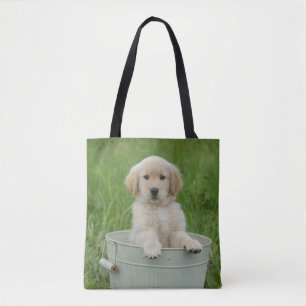 Golden Retriever In Wash Basin Tote Bag