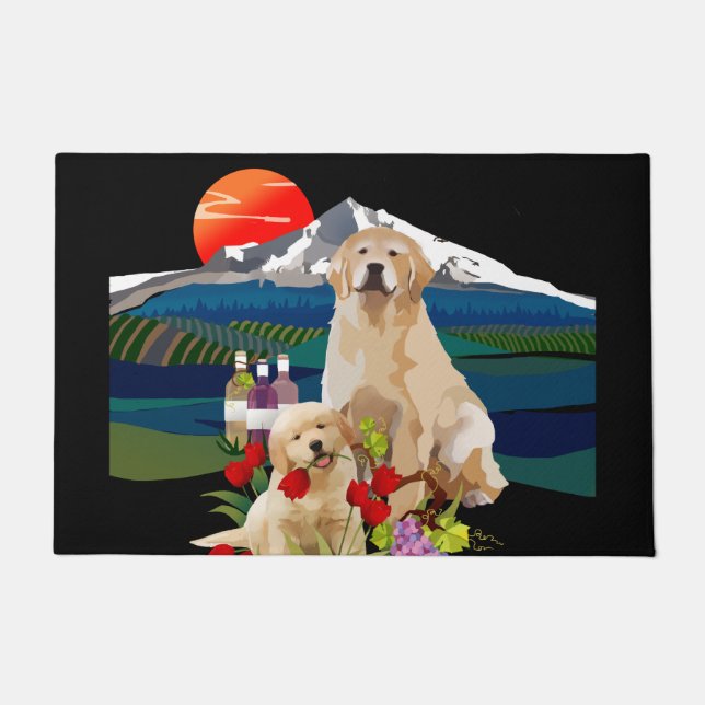 GOLDEN RETRIEVER  - Indoor/Outdoor door mat (Front)