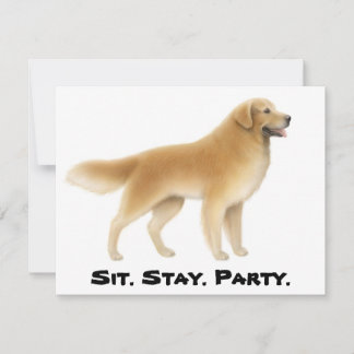 Golden Retriever Invitation