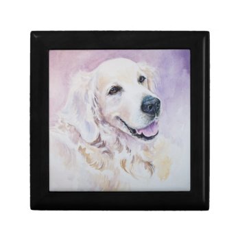 Golden Retriever Jewelry Box by watercoloring at Zazzle