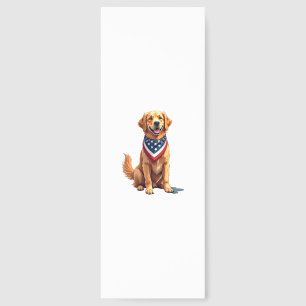 Golden Retriever July 4th Vintage Patriotic Tee 2 Bookmarks