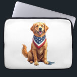 Golden Retriever July 4th Vintage Patriotic Tee 2 Laptop Sleeve<br><div class="desc">Golden Retriever July 4th Vintage Patriotic Tee 2</div>