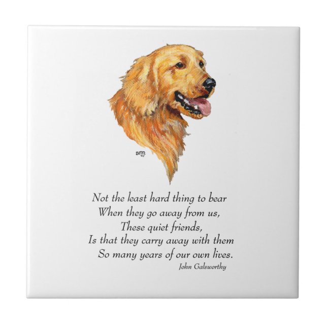 Golden Retriever Keepsake Ceramic Tile (Front)