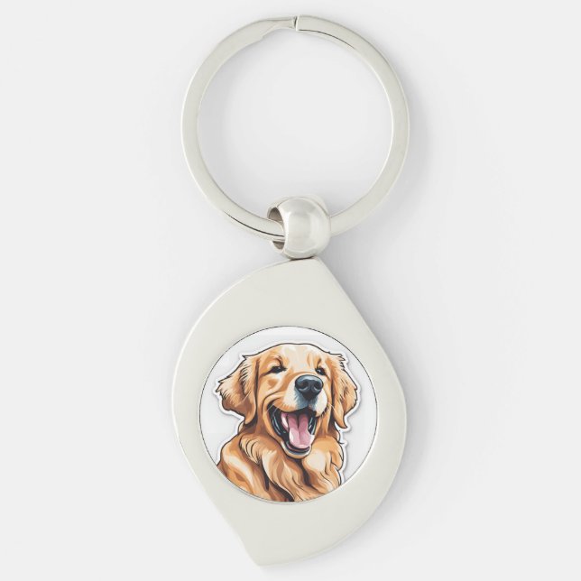 Golden Retriever  Keychain (Front)