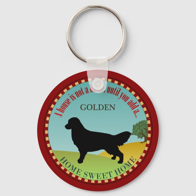 Golden Retriever Keychain (Front)