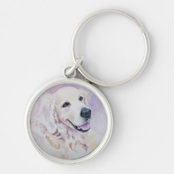 Golden Retriever Keychain by watercoloring at Zazzle