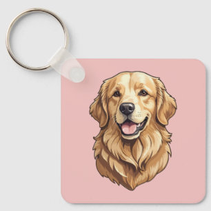Golden Retriever Keychain