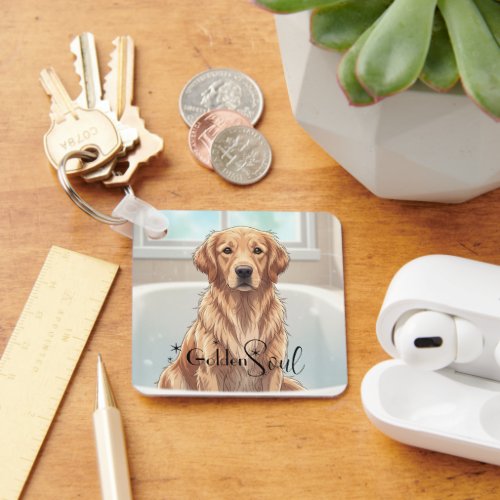 Golden Retriever  Keychain
