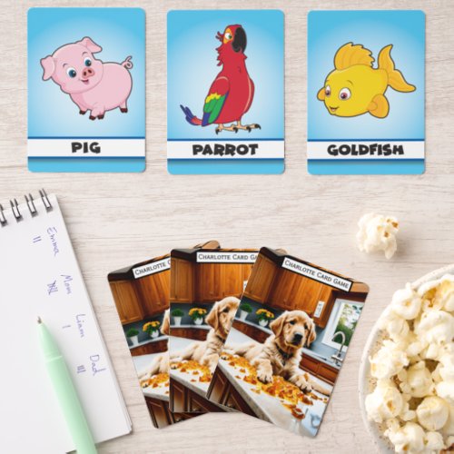 Golden Retriever Kitchen Monogram Kids Match Game  Matching Game Cards