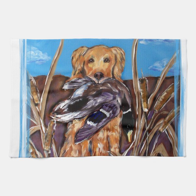 GOLDEN RETRIEVER KITCHEN TOWEL (Horizontal)