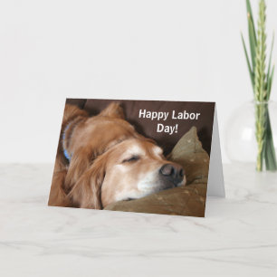 Golden Retriever Labor Day Card