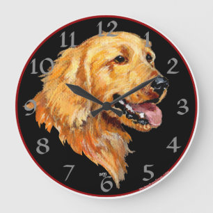 Golden Retriever Large Clock