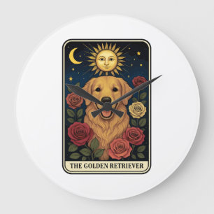 Golden Retriever Large Clock