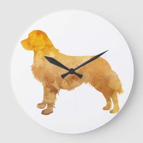 Golden Retriever Large Clock