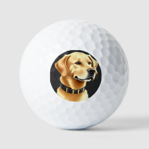 🐶 Golden Retriever Leather Collar luxory Golf Balls