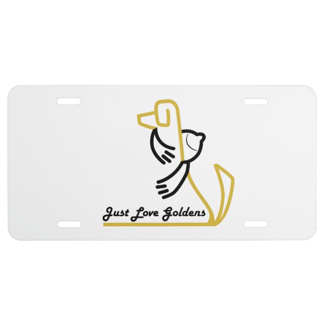 Golden Retriever License Plate (Front)