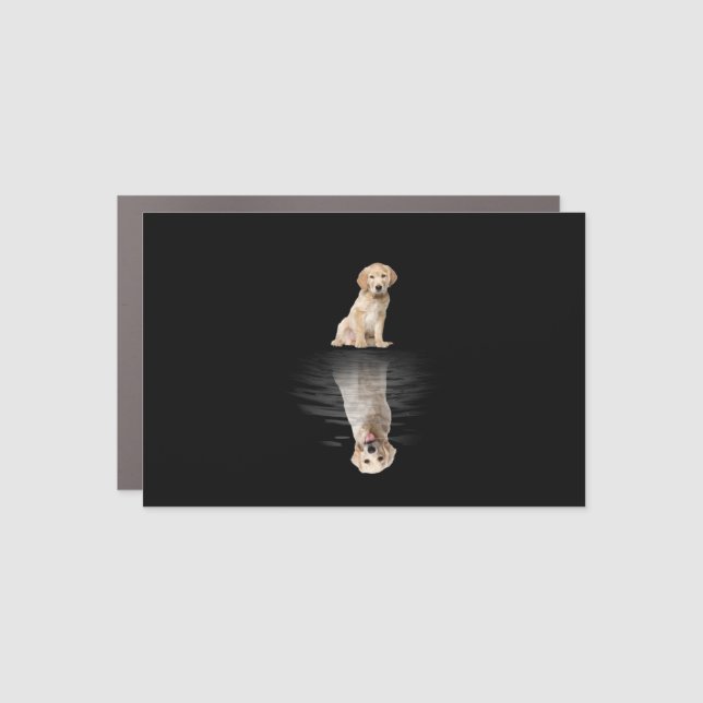 Golden Retriever Life Cute Love Golden Retriever Car Magnet (Front)