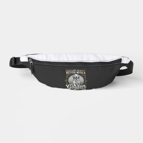 Golden Retriever Life Is Better Dog Fanny Pack