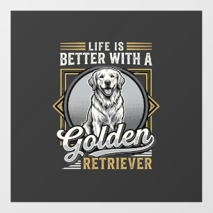 Golden Retriever Life Is Better Dog Floor Decals
