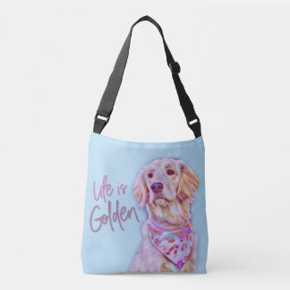 Golden Retriever - Life is Golden Crossbody Bag