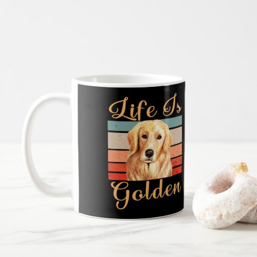 Golden Retriever Life Is Golden  Mom Dad Coffee Mug