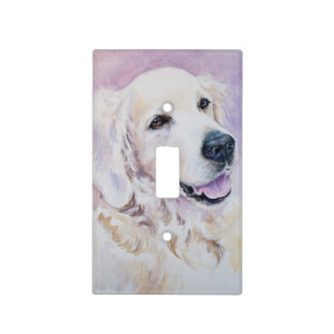 Golden retriever light switch cover
