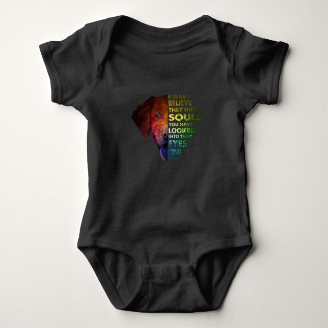 Golden Retriever looked Into Their Eye Long Enough Baby Bodysuit (Front)