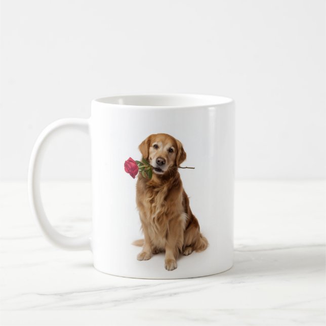 Golden Retriever Love Coffee Mug (Left)