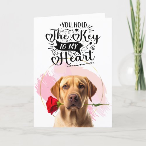 Golden Retriever love Custom Valentines Day  Holiday Card