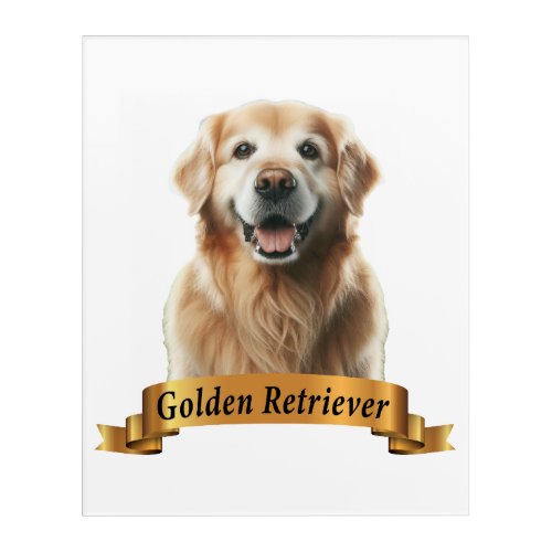 Golden Retriever love friendly cute sweet dog Acrylic Print