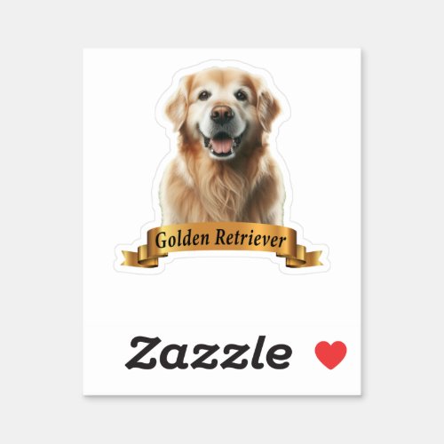 Golden Retriever love friendly cute sweet dog Sticker