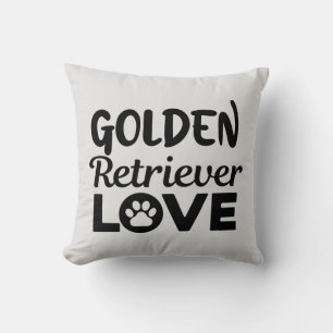 Golden Retriever Love Girls' Fine Jersey T-Shirt Throw Pillow