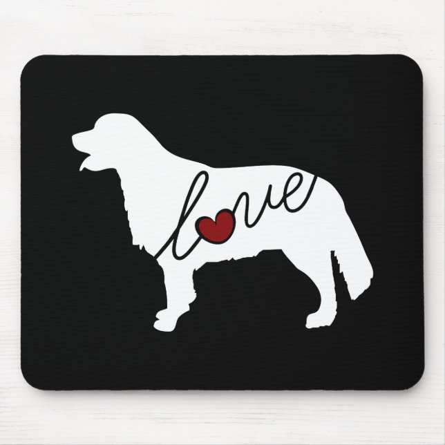 Golden Retriever Love Mouse Pad (Front)