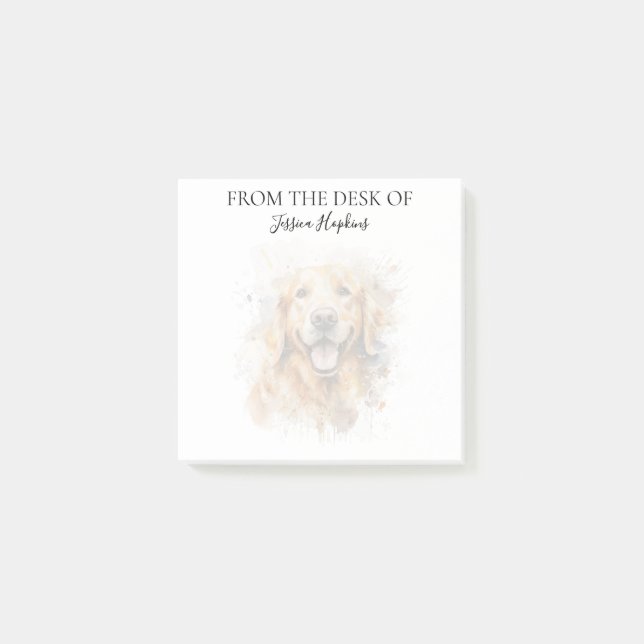 Golden Retriever Lover Monogrammed Notes (Front)