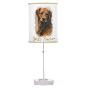 Golden Retriever Lovers Art Gifts Table Lamp