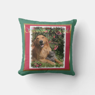 Golden Retriever Lovers Art Gifts Throw Pillow
